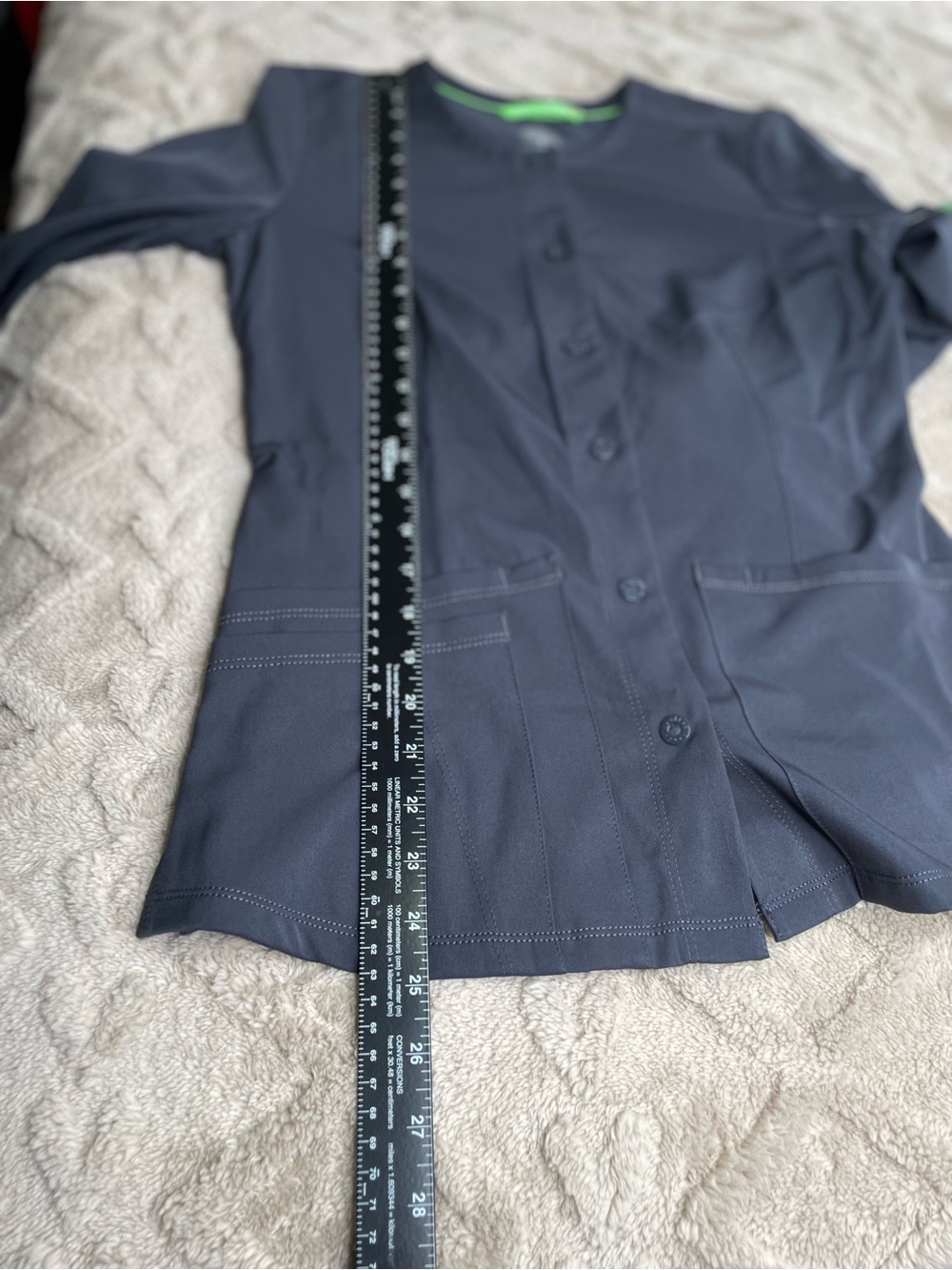 HH Works Dark Gray Medical Scrub Jacket~ Snap Close ~ Size XXS~ NWT - Picture 6 of 10